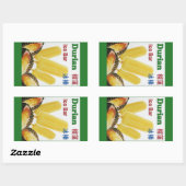 Sticker Rectangulaire Durian Ice Bar Tropical Fruit Popsicle (Feuille)