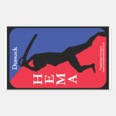 Sticker Rectangulaire Dussack HEMA decal (Devant)