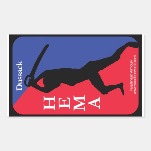 Sticker Rectangulaire Dussack HEMA decal (Devant)