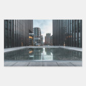 Sticker Rectangulaire Dusseldorf Allemagne (Devant)