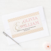 Sticker Rectangulaire Dusty rose carrelage marocain esperie et mariage (Enveloppe)