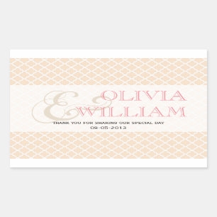 Sticker Rectangulaire Dusty rose carrelage marocain esperie et mariage