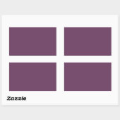Sticker Rectangulaire Dusty violet Trend Couleur Customisé Modèle blanc (Feuille)