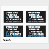 Sticker rectangulaire Dystonia (Feuille)