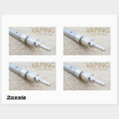 Sticker Rectangulaire E-cig et vapeurs (Feuille)