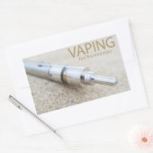 Sticker Rectangulaire E-cig et vapeurs (Enveloppe)