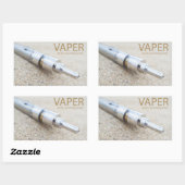Sticker Rectangulaire E-cig et vapeurs (Feuille)