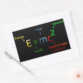Sticker Rectangulaire E = MC^2. E égale MC carrée (Enveloppe)