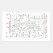 Sticker Rectangulaire E Type Jag, Diagramme De Câblage. (Devant)