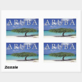 Sticker Rectangulaire Eagle Beach | Caraïbes, Aruba (Feuille)