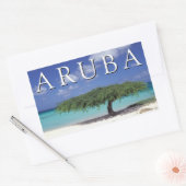 Sticker Rectangulaire Eagle Beach | Caraïbes, Aruba (Enveloppe)