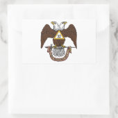 Sticker Rectangulaire Eagle Brown de cerf écossais du 32e degré (Sac)
