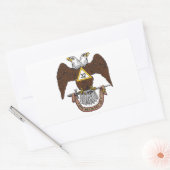 Sticker Rectangulaire Eagle Brown de cerf écossais du 32e degré (Enveloppe)