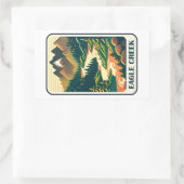 Sticker Rectangulaire Eagle Creek Oregon Couleurs (Sac)