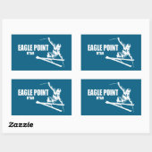 Sticker Rectangulaire Eagle Point Resort Utah (Feuille)