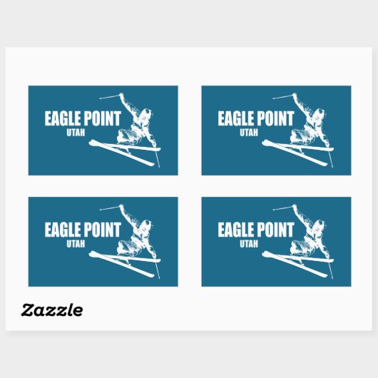 Sticker Rectangulaire Eagle Point Resort Utah (Feuille)