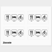 Sticker Rectangulaire Eat Sleep (Feuille)