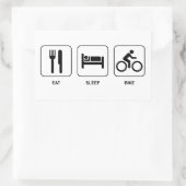 Sticker Rectangulaire Eat Sleep (Sac)