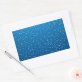 Sticker Rectangulaire Eau bleue profonde et bulles TIny (Enveloppe)
