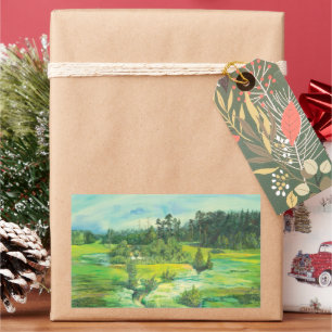 Sticker Rectangulaire eau de la vallée verte