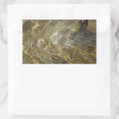 Sticker Rectangulaire Eau fontaine d'or (Sac)
