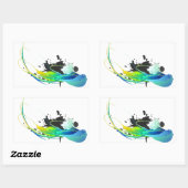 Sticker Rectangulaire Eaux cool Abstraites Plaques de peinture (Feuille)