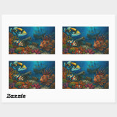 Sticker Rectangulaire Eaux de Floride (Feuille)