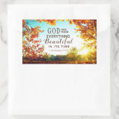 Sticker Rectangulaire Ecclésiaste 3:11 Il a rendu tout beau (Sac)