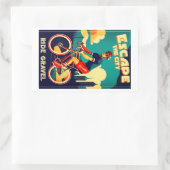 Sticker Rectangulaire Échapper À La City Ride Gravel Vélo (Sac)