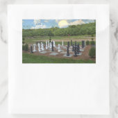 Sticker Rectangulaire Échecs de taille de vie (Sac)