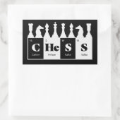 Sticker Rectangulaire Échecs faits d'éléments Graphique Échecs Pièces De (Sac)