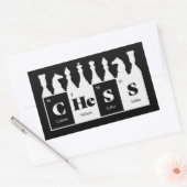 Sticker Rectangulaire Échecs faits d'éléments Graphique Échecs Pièces De (Enveloppe)