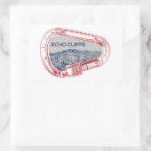 Sticker Rectangulaire Echo Cliffs California Rock Escalade Carabiner (Sac)