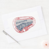 Sticker Rectangulaire Echo Cliffs California Rock Escalade Carabiner (Enveloppe)