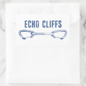 Sticker Rectangulaire Echo Cliffs California Rock Escalade Quickdraw (Sac)
