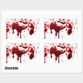 Sticker Rectangulaire éclaboussure de sang 3 (Feuille)