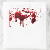 Sticker Rectangulaire éclaboussure de sang 3 (Sac)