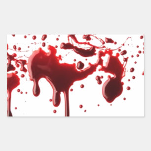 Sticker Rectangulaire éclaboussure de sang 3