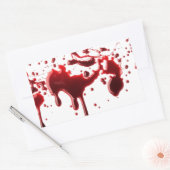 Sticker Rectangulaire éclaboussure de sang 3 (Enveloppe)