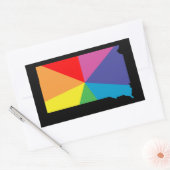 Sticker Rectangulaire éclatement de la couleur du dakota sud (Enveloppe)
