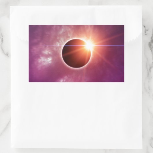 Sticker Rectangulaire Éclipse solaire (Sac)