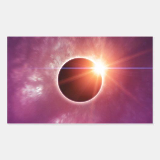 Sticker Rectangulaire Éclipse solaire (Devant)
