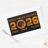 Sticker Rectangulaire Éclipse solaire totale 2026 (Enveloppe)