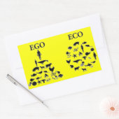 Sticker Rectangulaire Eco contre Ego (Enveloppe)