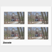 Sticker Rectangulaire École à une pièce (Feuille)