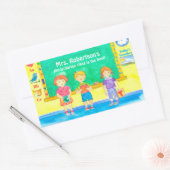 Sticker Rectangulaire École maternelle Classe Étudiants Nom personnalisé (Enveloppe)