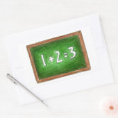 Sticker Rectangulaire École verte Chalkboard Ardoise Classe de mathémati (Enveloppe)