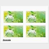 Sticker Rectangulaire Écologie : la terre est notre maison - (Feuille)