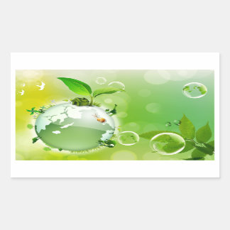 Sticker Rectangulaire Écologie : la terre est notre maison -