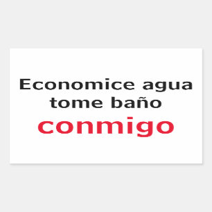 Sticker Rectangulaire Economice agua
